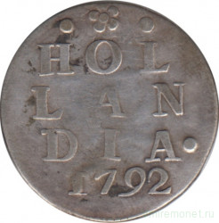 Монета. Голландская республика. 2 стювера 1792 год.