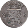 Монета. Голландская республика 2 стювера 1792 год. рев.