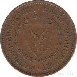Монета. Кипр. 5 милей 1972 год.