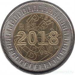 Монета. Зимбабве. 2 доллара 2018 год.
