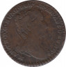 Монета. Австрийские Нидерланды. 1 лиард 1744 год. Монетный двор - Антверпен (рука). ав.