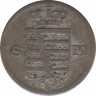 Монета. Саксен-Мейнинген (Германский союз). 3 крейцера 1829 год. ав.