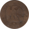 Монета. Франция. 5 сантимов 1853 год. МА. рев.