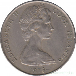 Монета. Острова Кука. 50 центов 1973 год.