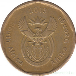 Монета. Южно-Африканская республика (ЮАР). 50 центов 2013 год.