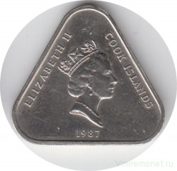 Монета. Острова Кука. 2 доллара 1987 год.