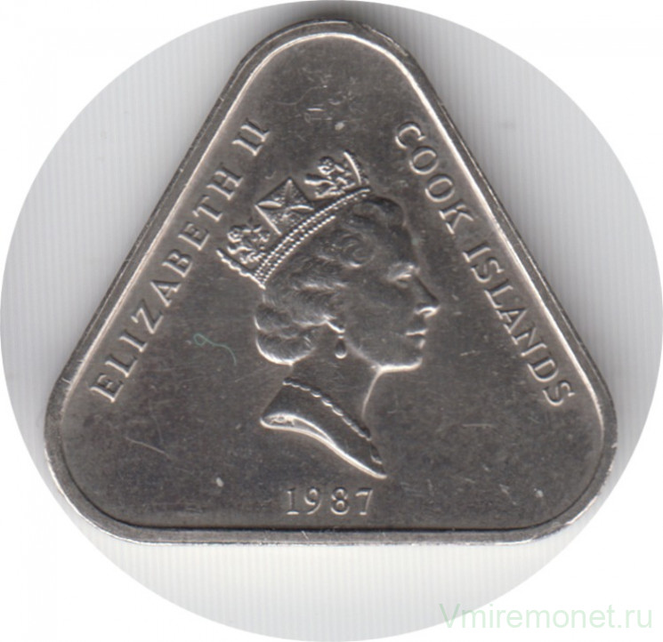 Монета. Острова Кука. 2 доллара 1987 год.