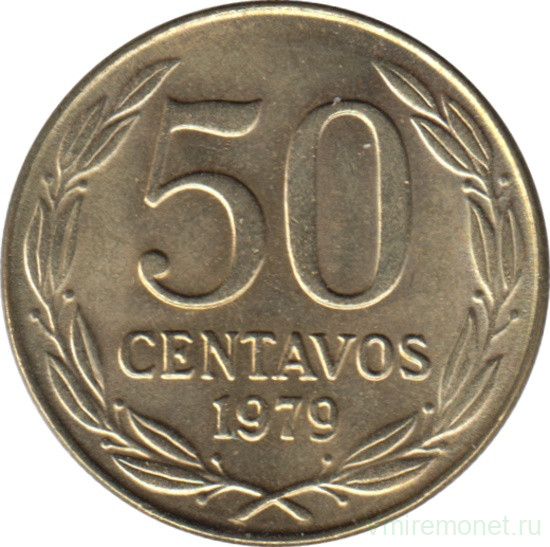 Монета. Чили. 50 сентаво 1979 год.