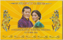 Банкнота. Бутан. 100 нгултрум 2011 год. Тип 35. Королевская свадьба 2011. В буклете.