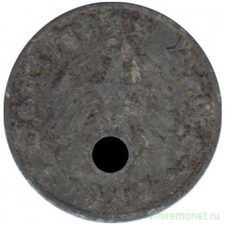 Монета. Германия. Третий Рейх. 1 рейхспфенниг 1942 год. Монетный двор - Гамбург (J).