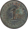 Монета. Германия (Германская империя 1871-1922). 1 пфенниг 1905 год. (F). ав.