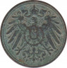 Монета. Германия (Германская империя 1871-1922). 1 пфенниг 1905 год. (F). рев.