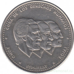 Монета. Доминиканская республика. 1/2 песо 1987 год.