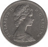 Монета. Канада. 1 доллар 1973 год. 100 лет присоединения острова принца Эдуарда. рев.