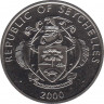 Монета. Сейшельские острова. 5 рупий 2000 год. Миллениум. рев.