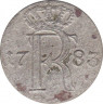 Монета. Пруссия (Германия). 1/24 талера 1783 год. Монетный двор - Берлин (А). ав.