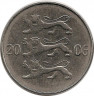 Монета. Эстония. 20 сенти 2006 год. ав