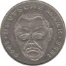  Монета. ФРГ. 2 марки 1989 год. Людвиг Эрхард. Монетный двор - Гамбург (J). ав.