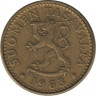 Аверс. Монета. Финляндия. 20 пенни 1963 год.