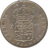 Монета. Швеция. 2 кроны 1965 год. ав.