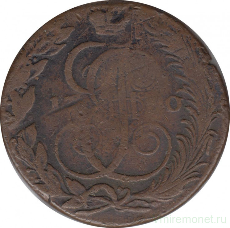 Монета. Россия. 5 копеек 1790 год. КМ.