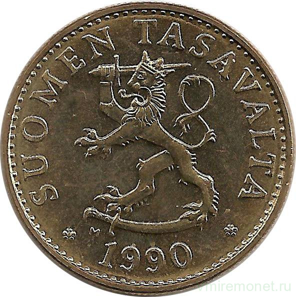 Монета. Финляндия. 50 пенни 1990 год (алюминиевая бронза).