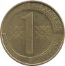 Реверс. Монета. Финляндия. 1 марка 1993 год. Новый тип.