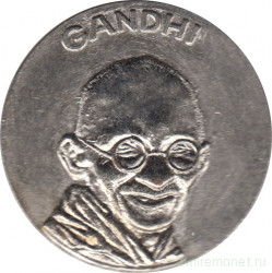 Медаль. Франция. Годы памяти. Ганди.