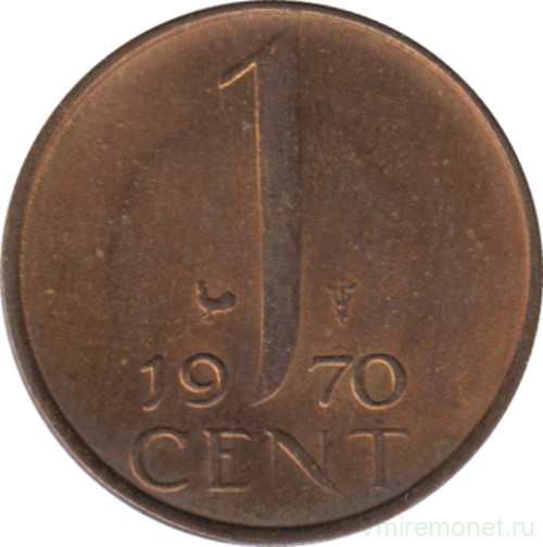 Монета. Нидерланды. 1 цент 1970 год.
