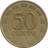 Реверс.Монета. Литва. 50 центов 2000 год.
