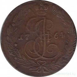 Монета. Россия. 5 копеек 1764 год. ЕМ.