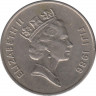 Монета. Фиджи. 10 центов 1986 год. ав.