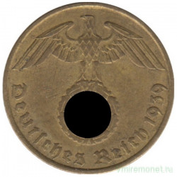 Монета. Германия. Третий Рейх. 5 рейхспфеннигов 1939 год. Монетный двор - Вена (B).