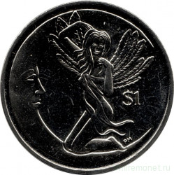Монета. Великобритания. Британские Виргинские острова. 1 доллар 2012 год. Луна.
