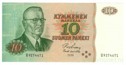 Банкнота. Финляндия. 10 марок 1980 год. Тип 111а (29).
