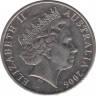 Монета. Австралия. 20 центов 2006 год. ав.