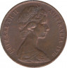 Монета. Австралия. 2 цента 1970 год. ав.