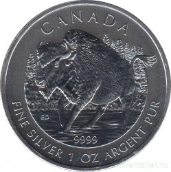 Монета. Канада. 5 долларов 2013 год. Бизон.