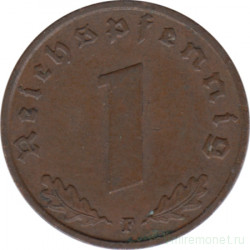 Монета. Германия. Третий Рейх. 1 рейхспфенниг 1939 год. Монетный двор - Штутгарт (F).
