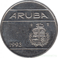 Монета. Аруба. 25 центов 1993 год.