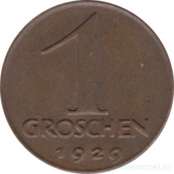 Монета. Австрия. 1 грош 1929 год.