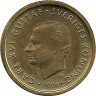 Аверс. Монета. Швеция. 10 крон 2006 год.