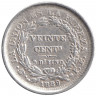 Монета. Боливия. 20 сентаво 1889 год.
