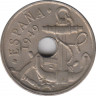 Монета. Испания. 50 сентимо 1954(1949) год. ав.