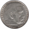 Монета. Германия. Третий Рейх. 5 рейхсмарок 1936 год. Монетный двор - Мюнхен (D). Новый тип. ав.