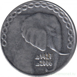 Монета. Алжир. 5 динаров 2006 год.