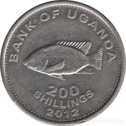 Монета. Уганда. 200 шиллингов 2012 год.