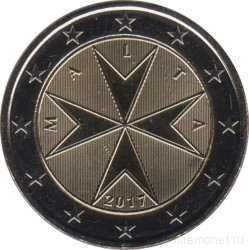 Монета. Мальта. 2 евро 2017 год.