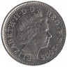 Монета. Великобритания. 10 пенсов 2005 год.