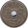  Монета. Дания. 25 эре 1924 год. ав.